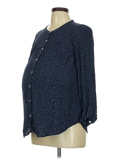 Pre-owned Gap - Maternity 3/4 Sleeve Blouse In Blue