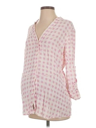 Pre-owned Gap - Maternity 3/4 Sleeve Blouse In Pink