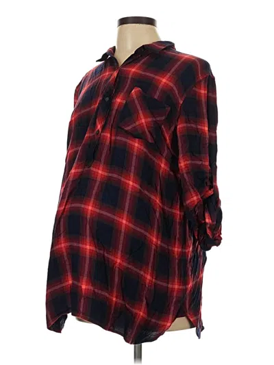 Pre-owned Gap - Maternity 3/4 Sleeve Blouse In Red