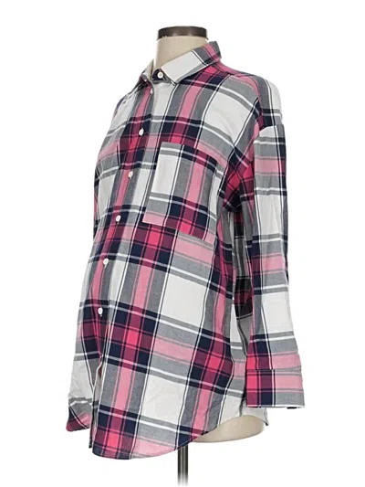 Pre-owned Gap - Maternity 3/4 Sleeve Button Down Shirt In Pink