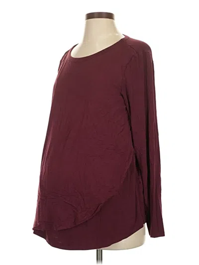 Pre-owned Gap - Maternity 3/4 Sleeve T-shirt In Burgundy