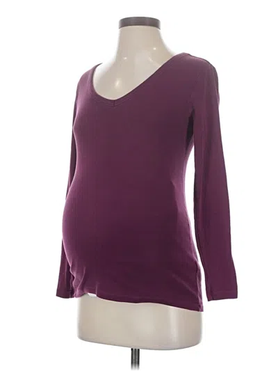 Pre-owned Gap - Maternity 3/4 Sleeve T-shirt In Burgundy