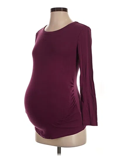 Pre-owned Gap - Maternity 3/4 Sleeve T-shirt In Burgundy