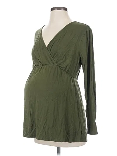 Pre-owned Gap - Maternity 3/4 Sleeve T-shirt In Green