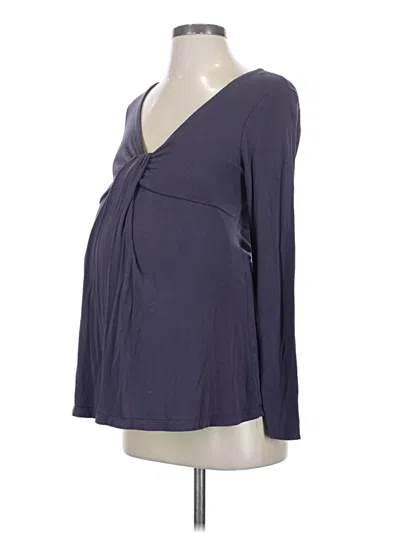 Pre-owned Gap - Maternity 3/4 Sleeve T-shirt In Purple