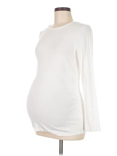 Pre-owned Gap - Maternity 3/4 Sleeve T-shirt In White