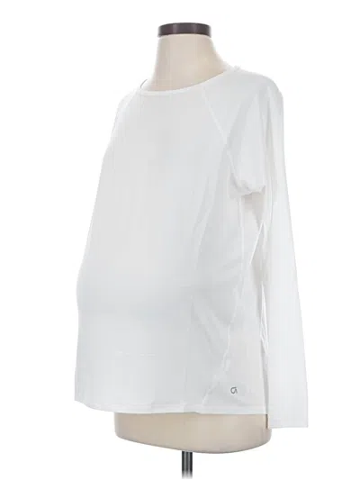 Pre-owned Gap - Maternity 3/4 Sleeve T-shirt In White