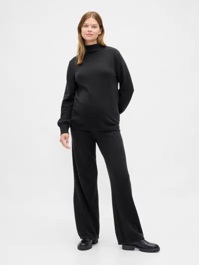 Gap Maternity Cashsoft Sweater Pants In Black