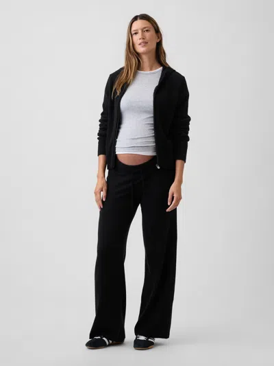 Gap Maternity Cashsoft Sweater Pants In Black