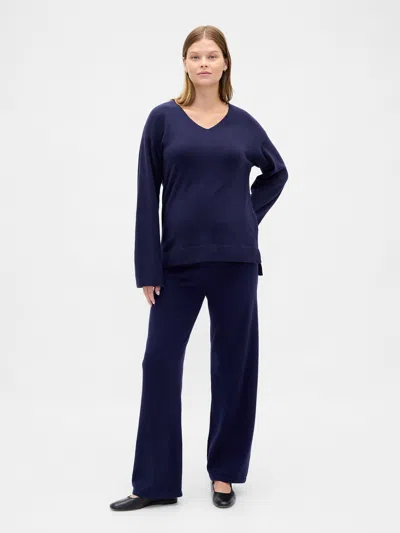 Gap Maternity Cashsoft Sweater Pants In Blue