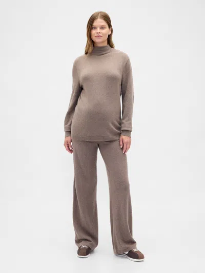 Gap Maternity Cashsoft Sweater Pants In Brown