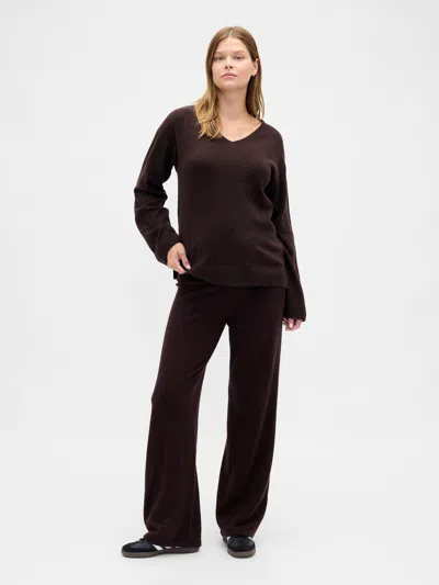 Gap Maternity Cashsoft Sweater Pants In Brown
