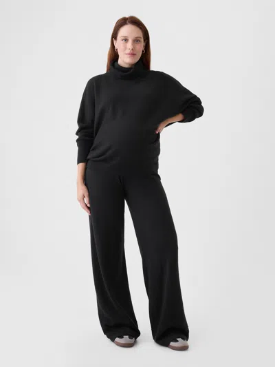 Gap Maternity Cashsoft Turtleneck Sweater In Black