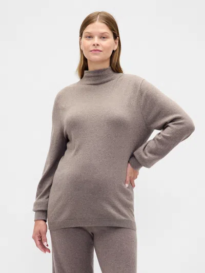Gap Maternity Cashsoft Turtleneck Sweater In Gray