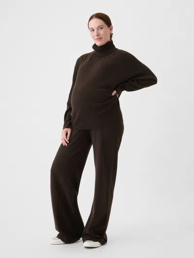 Gap Maternity Cashsoft Turtleneck Sweater In Terra Brown