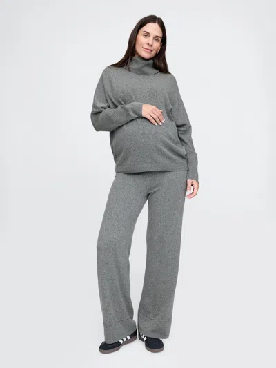 Gap Maternity Cashsoft Under Belly Sweater Pants In Charcoal Grey