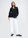 Gap Maternity Cashsoft Wrap Sweater In Black