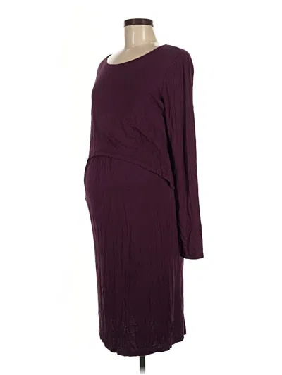 Pre-owned Gap - Maternity Casual Dress In Burgundy