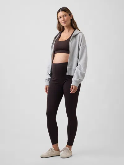 Gap Maternity Everyday Full Panel Leggings In Terra Brown