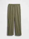 Gap Maternity Full Panel Easy Wide-leg Pants In Mesculen Green