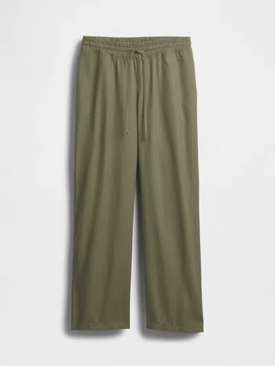 Gap Maternity Full Panel Easy Wide-leg Pants In Mesculen Green