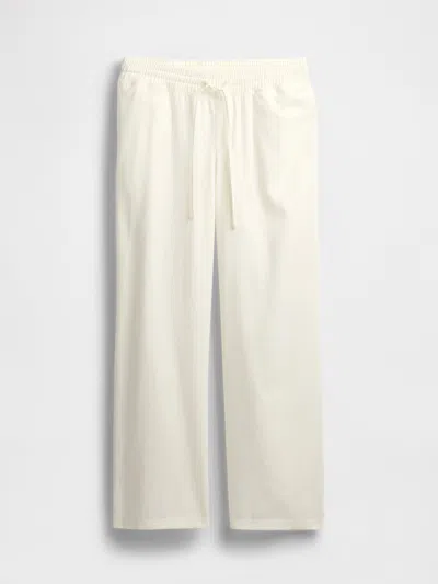Gap Maternity Full Panel Easy Wide-leg Pants In Off White