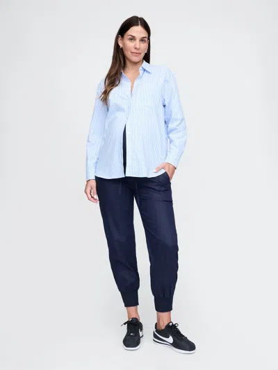 Gap Maternity Full Panel Joggers In Navy Blue