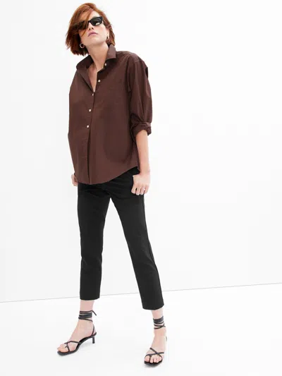 Gap Maternity Full Panel Slim Pants In Black