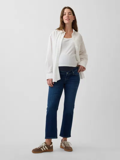 Gap Maternity Full-panel Straight Jeans In Blue