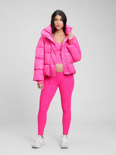 Gap Maternity Fit Under Belly Rib Blackout 7/8 Leggings In Sizzling Fuchsia