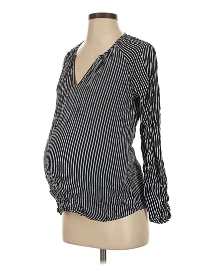 Pre-owned Gap - Maternity Long Sleeve Blouse In Black