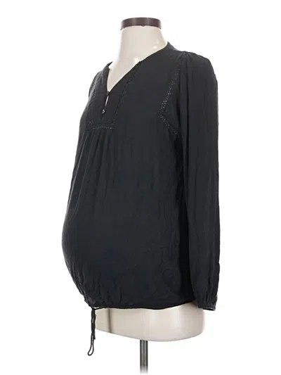 Pre-owned Gap - Maternity Long Sleeve Blouse In Black