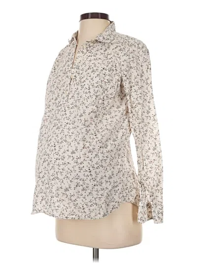 Pre-owned Gap - Maternity Long Sleeve Blouse In Ivory
