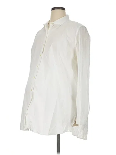 Pre-owned Gap - Maternity Long Sleeve Button Down Shirt In Ivory