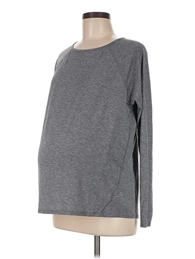 Pre-owned Gap - Maternity Long Sleeve T-shirt In Gray
