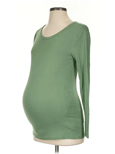 Pre-owned Gap - Maternity Long Sleeve T-shirt In Green