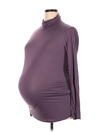 Pre-owned Gap - Maternity Long Sleeve Turtleneck In Purple