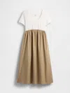 Gap Maternity Mixed Media Maxi Dress In White