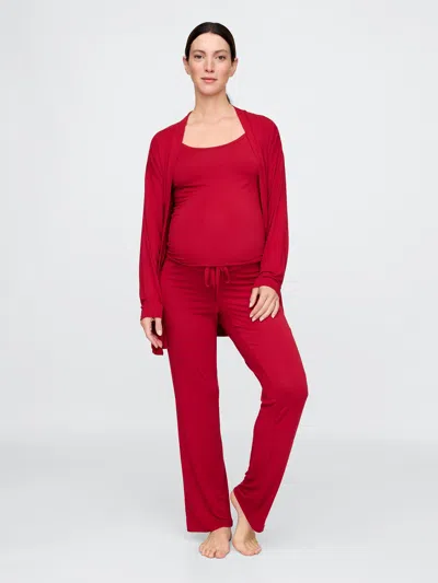 Gap Maternity Modal 3-piece Set In Sled Red