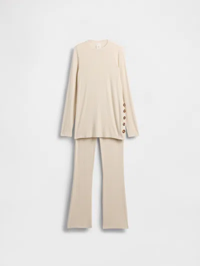Gap Maternity Modal Rib Pj Set In Brown