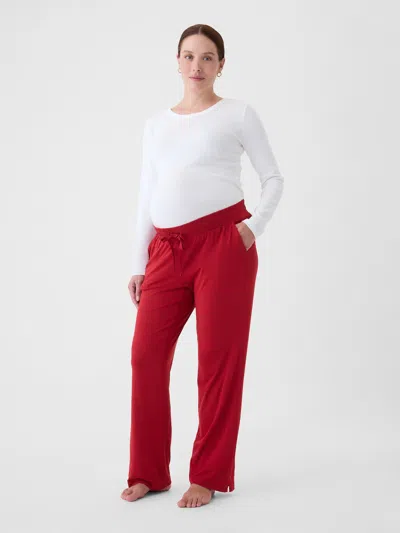 Gap Maternity Modal Sleep Pant In Sled Red