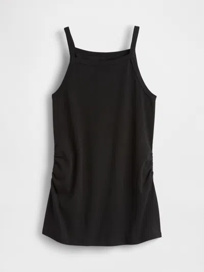 Gap Maternity Modern Apron-neck Tank Top In Black
