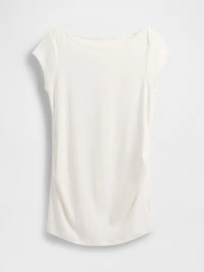 Gap Maternity Modern Boatneck Top In White