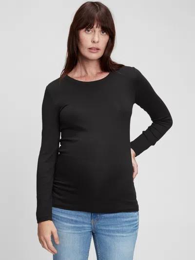 Gap Maternity Modern Crewneck T-shirt In Black