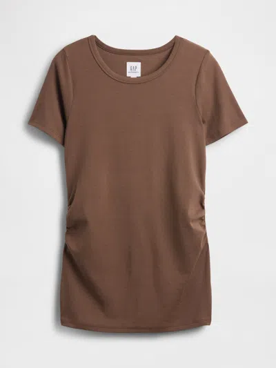 Gap Maternity Modern Crewneck T-shirt In Brown