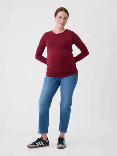 Gap Maternity Modern Crewneck T-shirt In Red Delicious