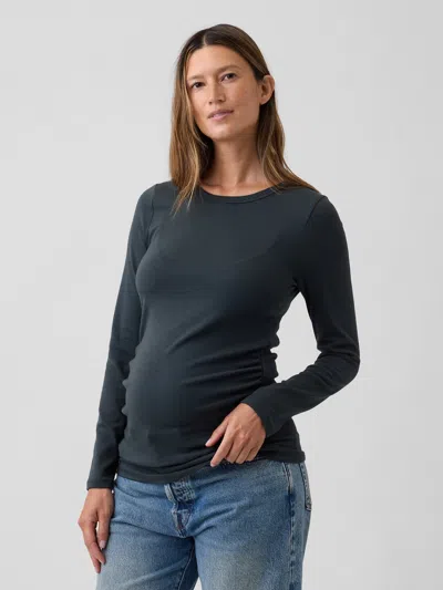 Gap Maternity Modern Crewneck T-shirt In Forest River Green