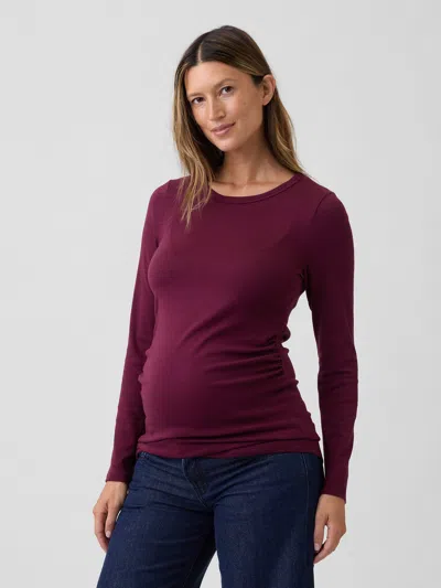 Gap Maternity Modern Crewneck T-shirt In Tuscan Red