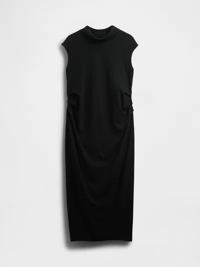 Gap Maternity Modern Mockneck Dress In Black
