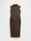 Gap Maternity Modern Mockneck Dress In Brown